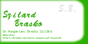 szilard brasko business card